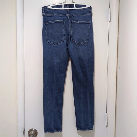 AGOLDE Sophie High Rise Skinny Crop in "Spite" Distressed Denim Women's Size 29 - Picture 8 of 8